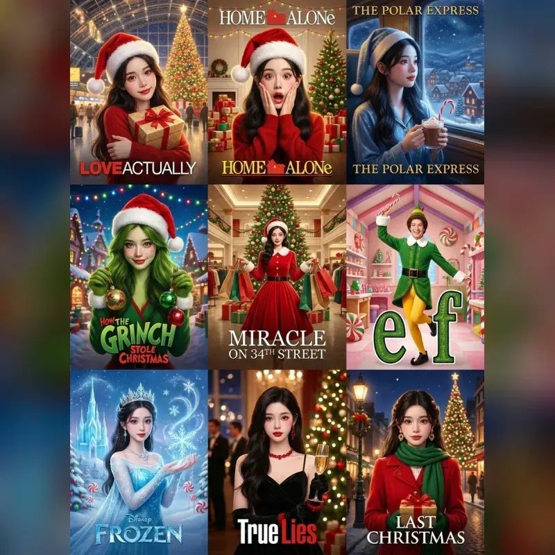 Grille d'affiches de films de Noël — Après