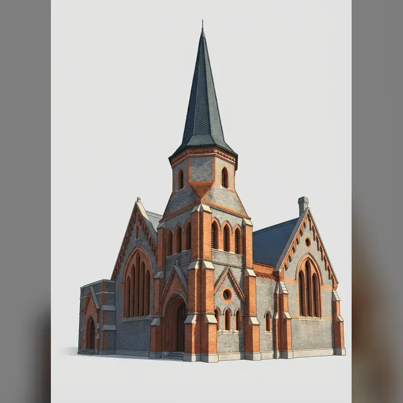 Bâtiment 3D isométrique — Après