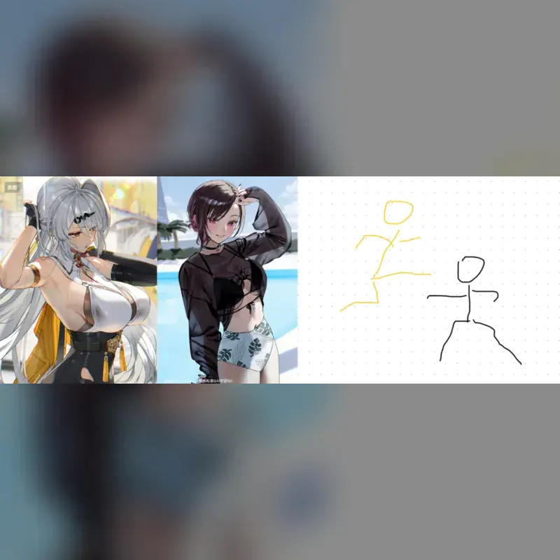Contrôle des poses de plusieurs personnages — Avant